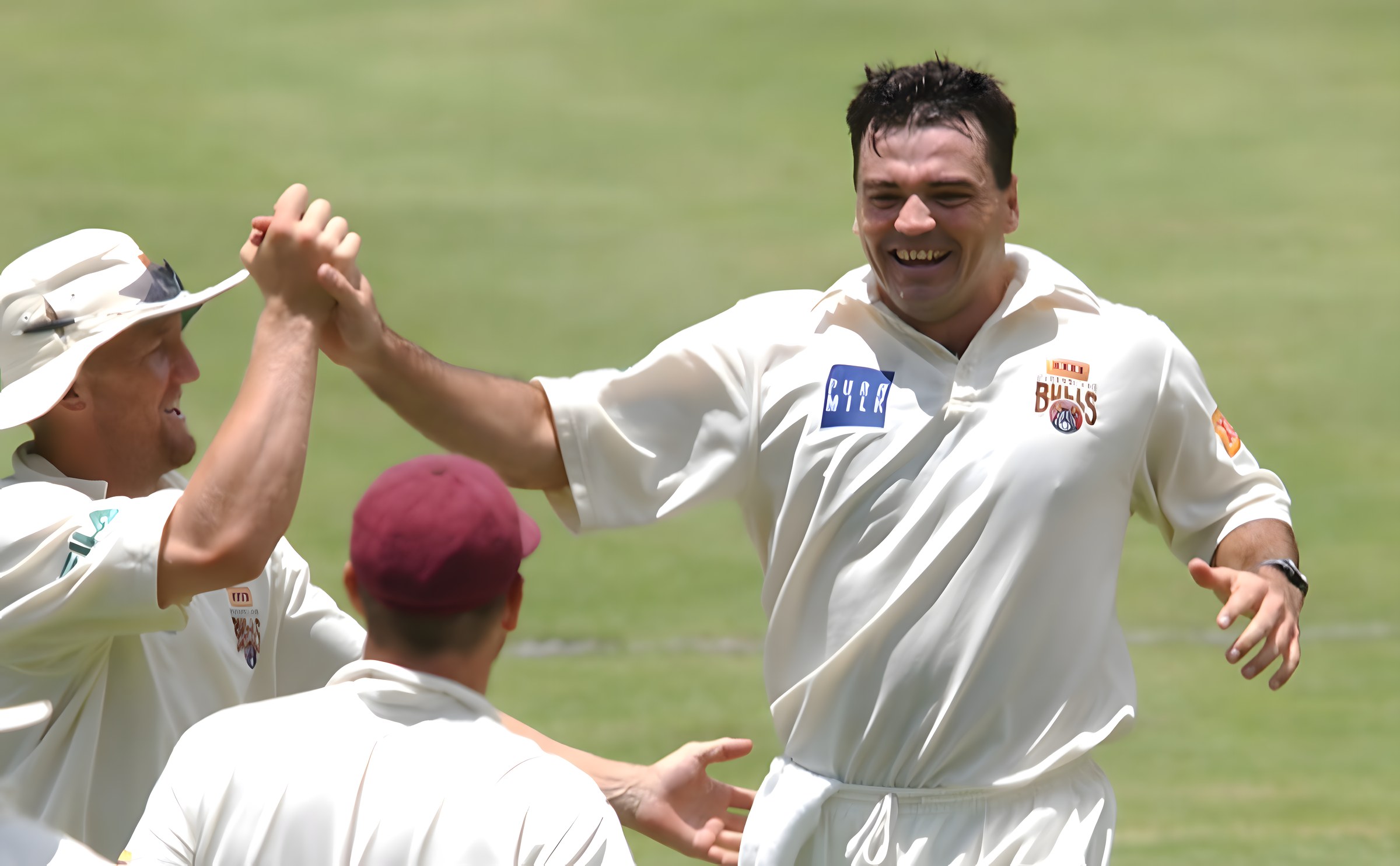 Fast bowler in delivery stride